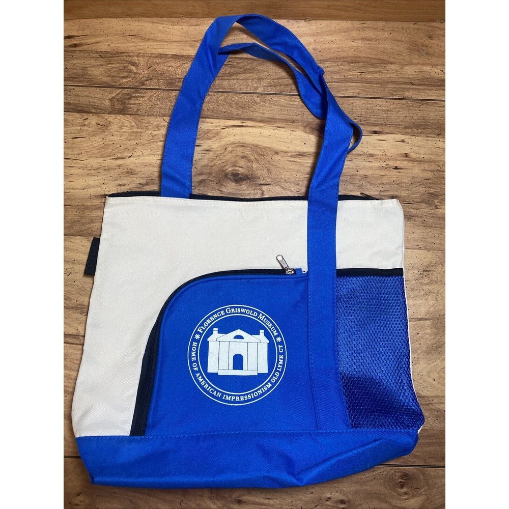 Florence Griswold Museum Tote Hand Bag Old Lyme, CT Beach Bag w/ Zipper